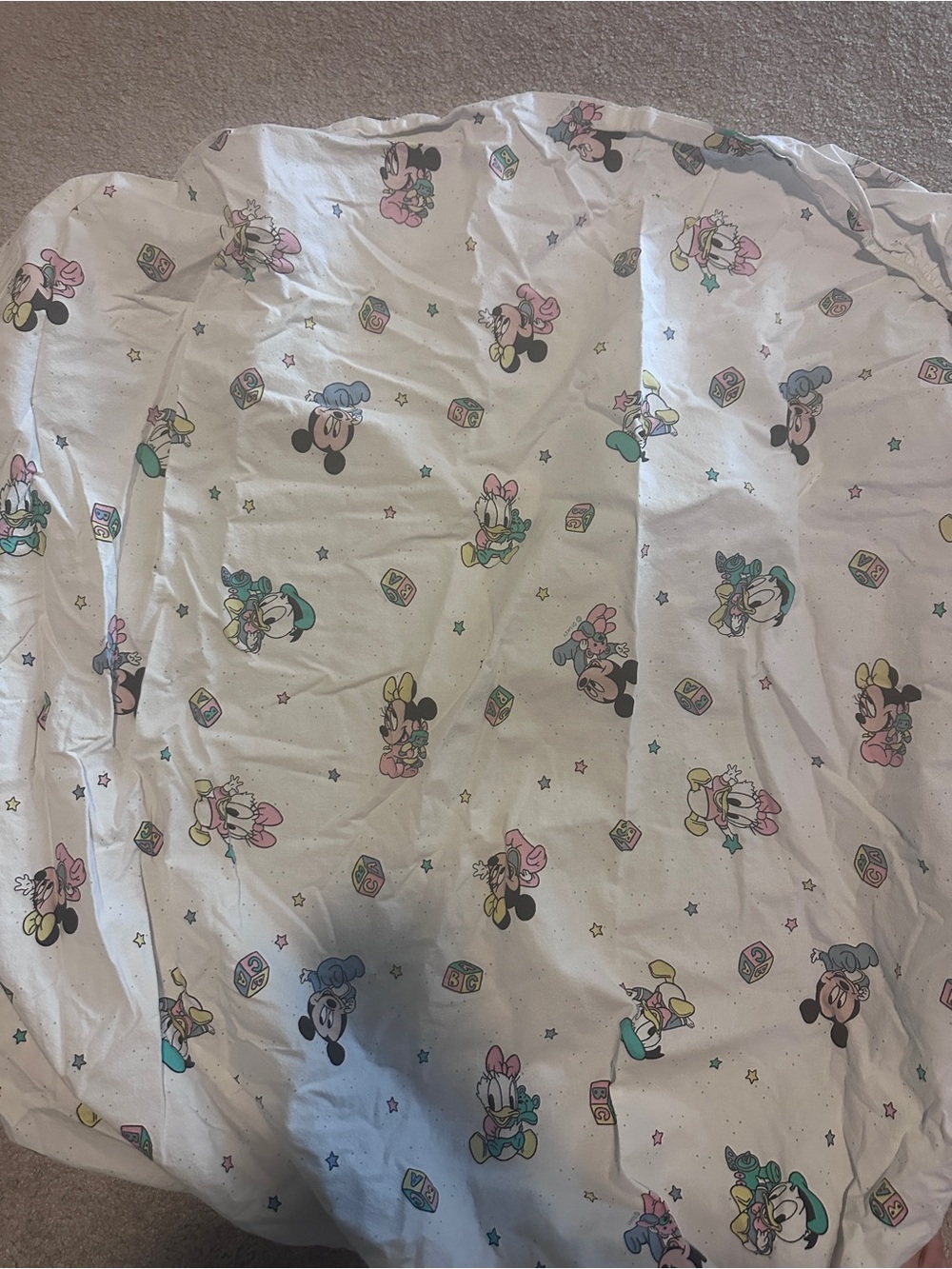 Vintage Disney Baby Crib Sheet